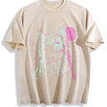 Blockbuster 80s Psychedelic Cat - Neon Green & Pink Vintage product image 1
