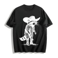 Funny Raccoon Cowboy Cotton T-Shirt product image 1