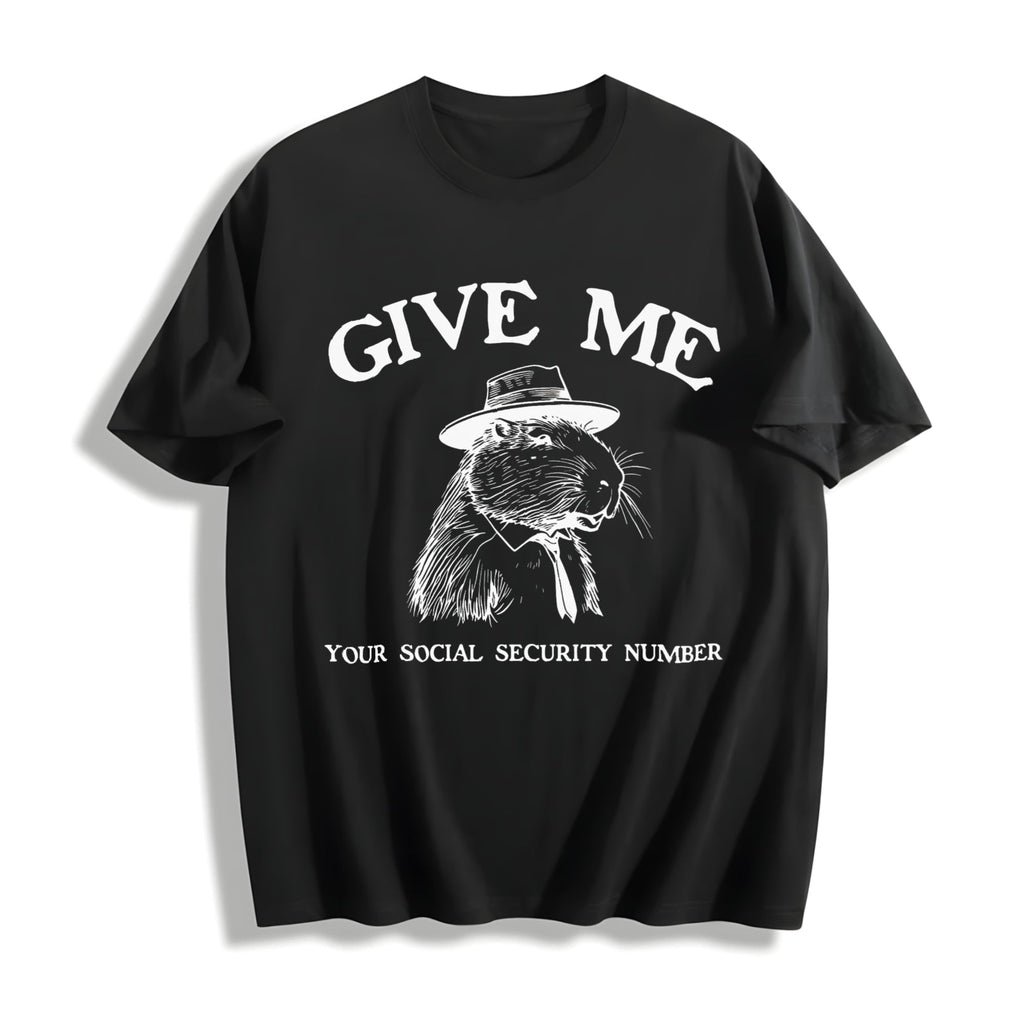 Give Me Your Social Capybara Cotton T-Shirt product image 1