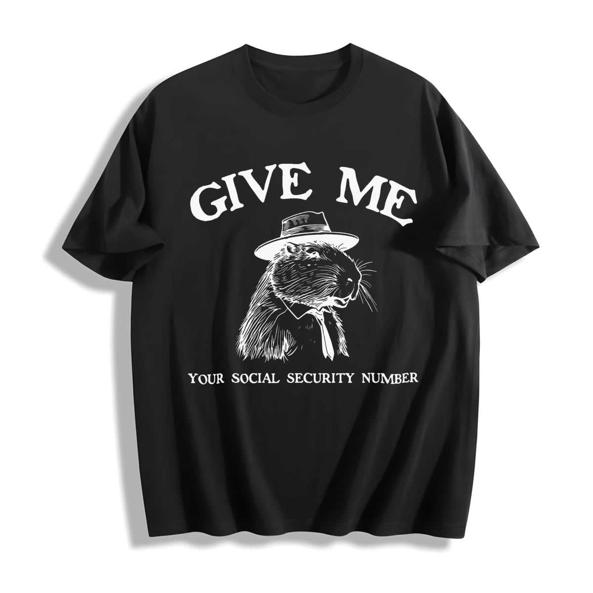 Give Me Your Social Capybara Cotton T-Shirt product image 1
