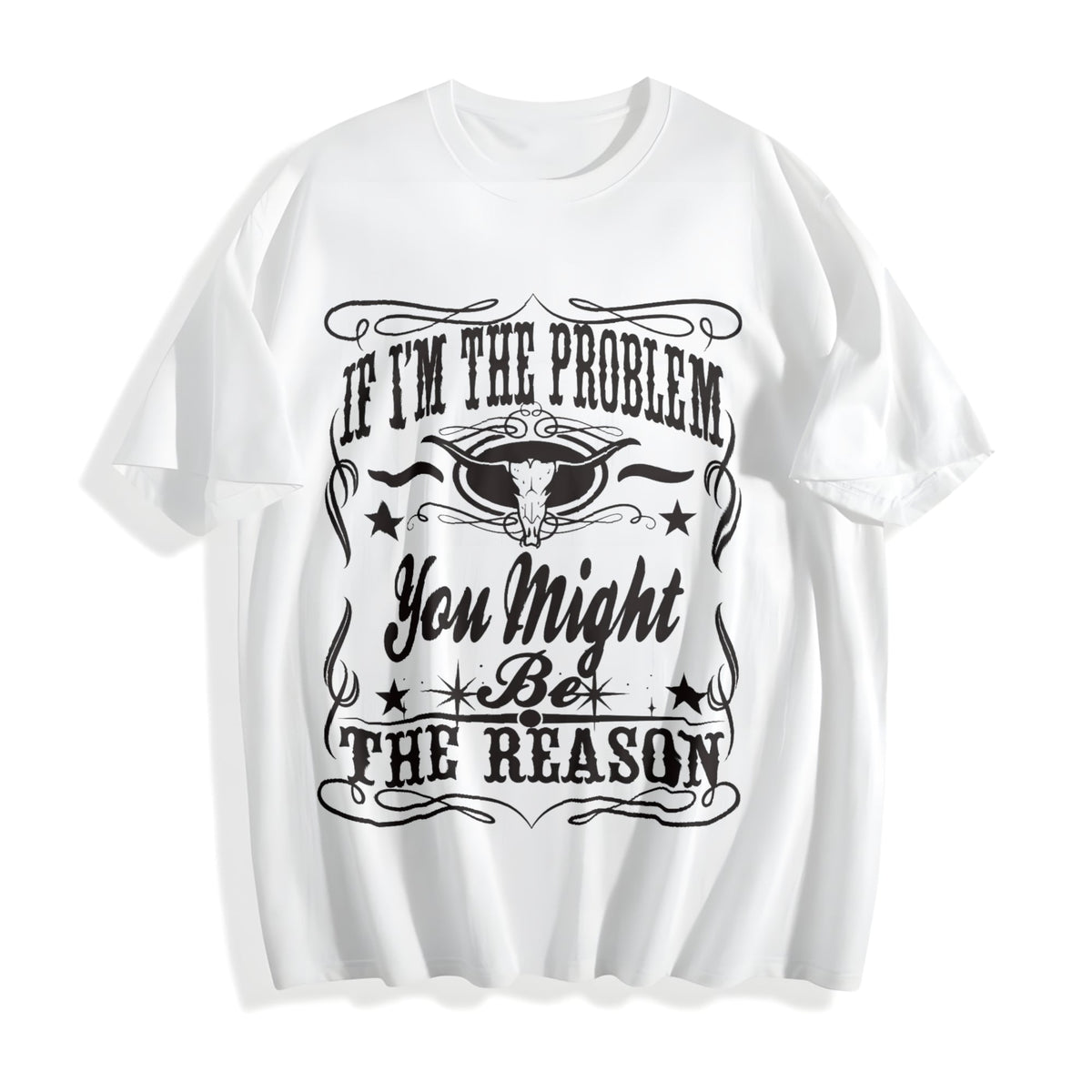 Fitting With Bull Letter Cotton T-Shirt product image 2