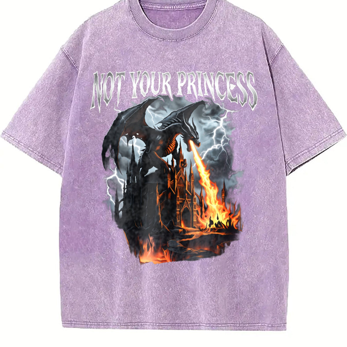 Copy Of Not Your Princess Dragon 90s Vintage Washed T-Shirt product image 6