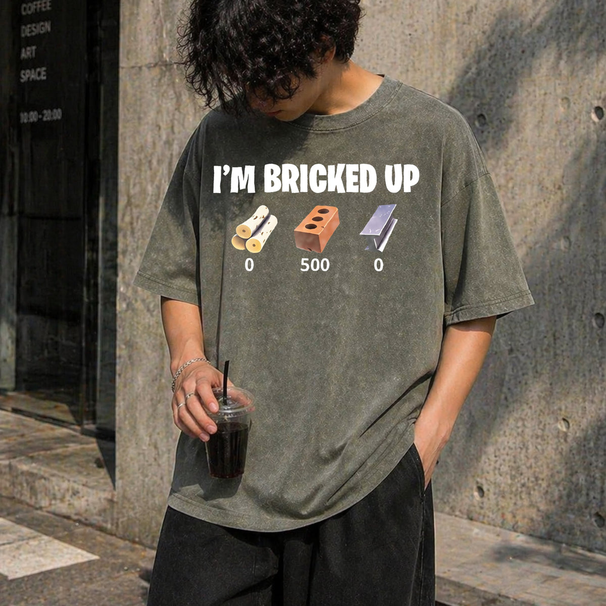 I'm Bricked Up Meme Vintage Washed T-Shirt product image 4