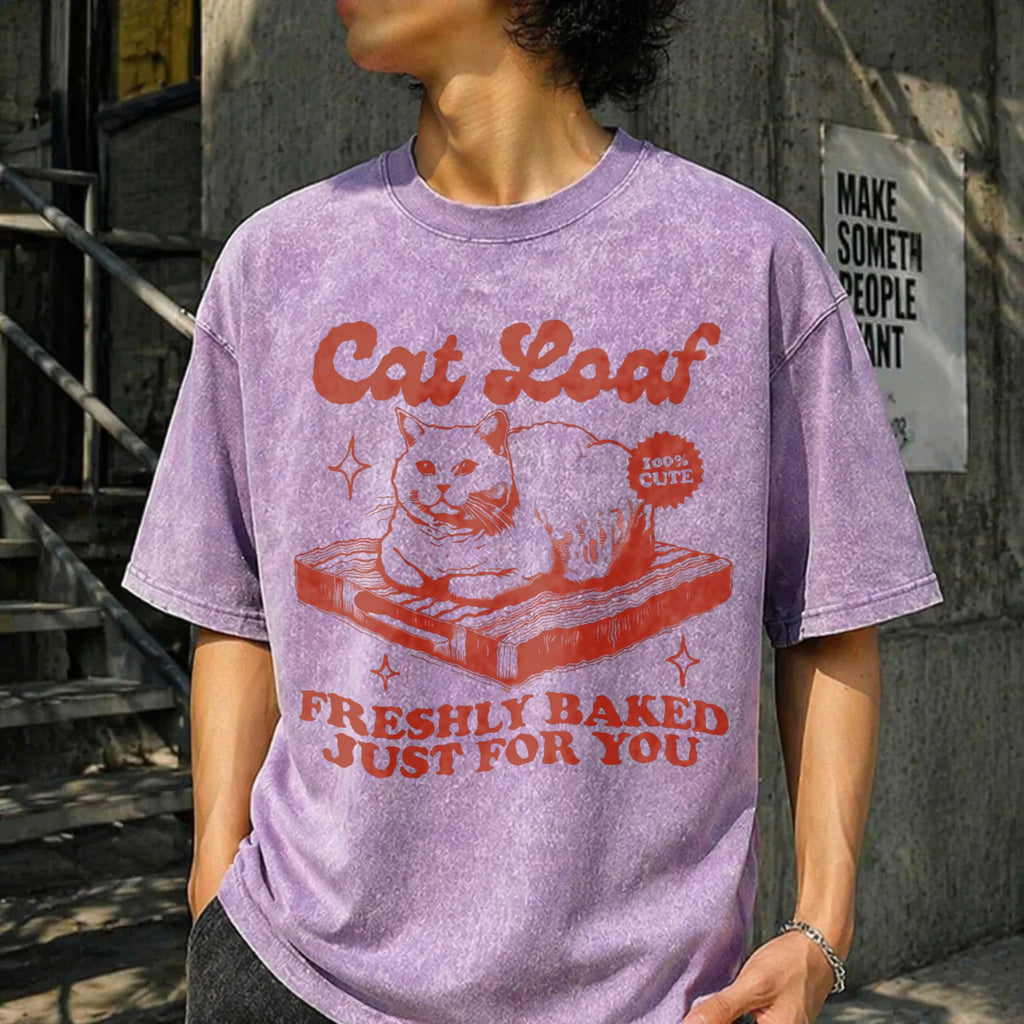 Cat Loaf Vintage Washed T-Shirt product image 6