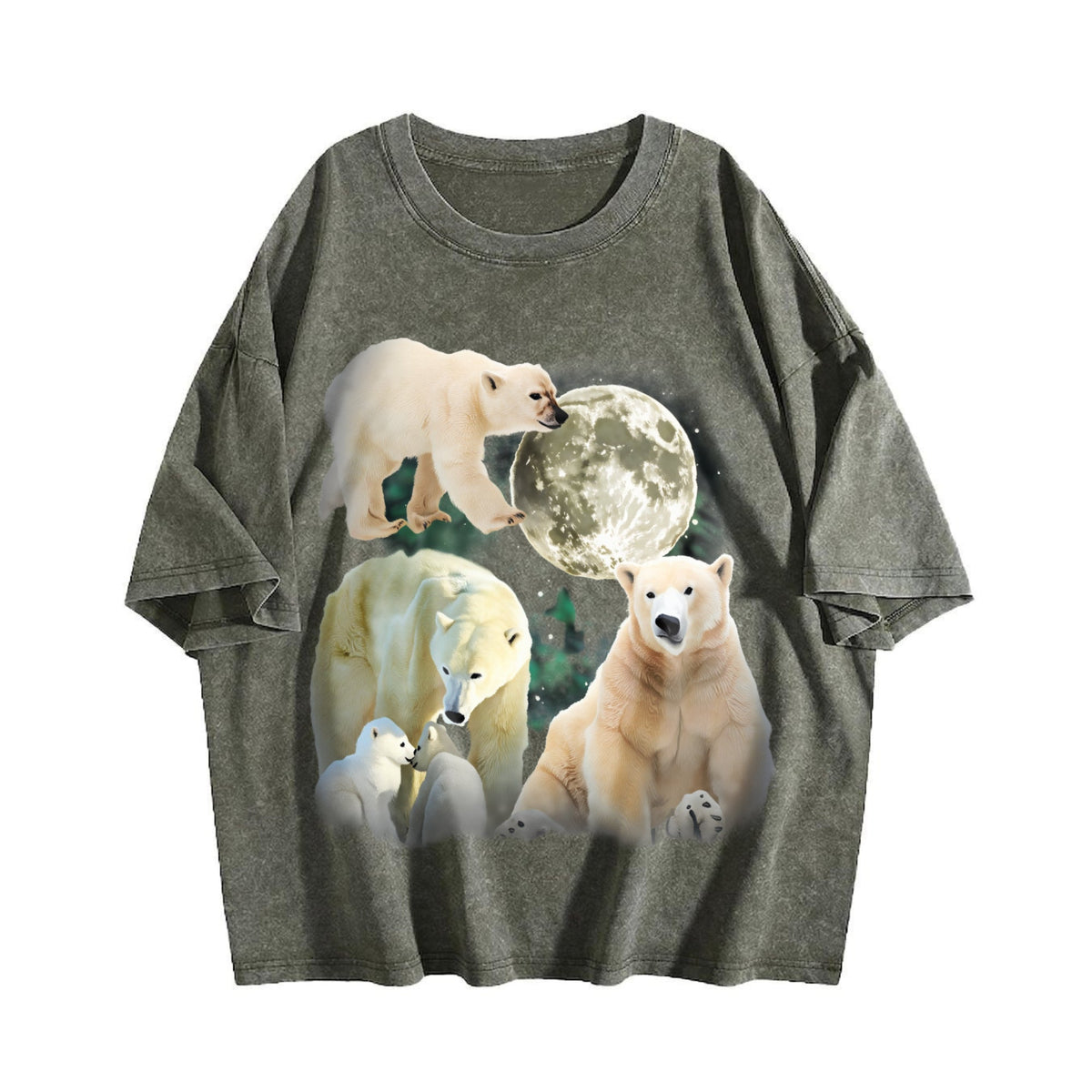 Polar Bears Mystical Vintage Washed T-Shirt product image 4