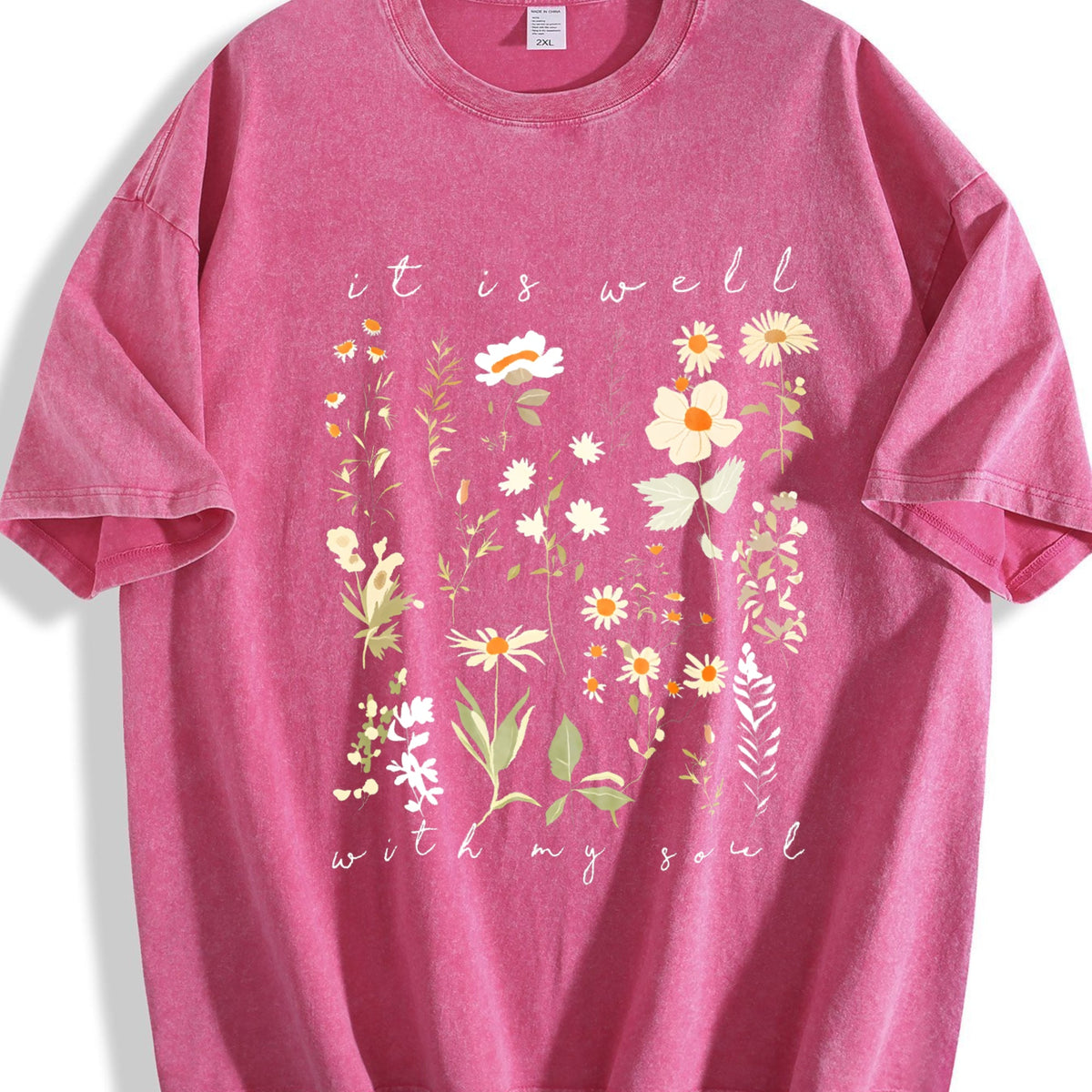 It Is Well With My Soul Floral - Vintage Washed T-Shirt product image 5