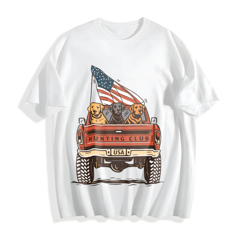 Labrador Hunting Club Patriotic Dog Lover USA Flag Truck product image 2