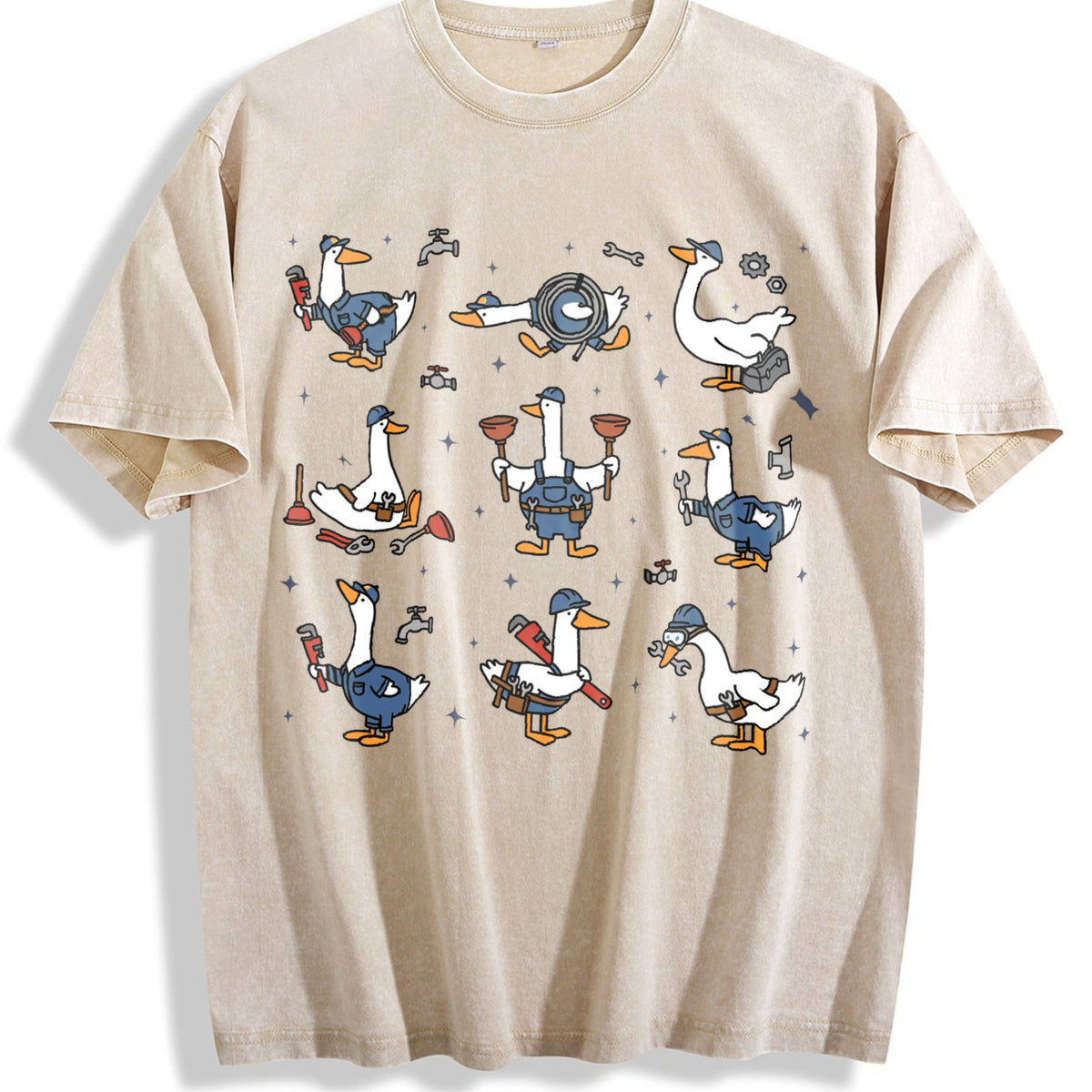 Silly Goose Plumber Vintage Washed T-Shirt product image 1