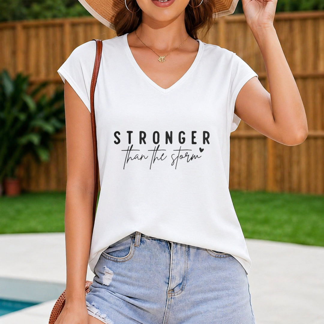Pink Inspirational Women's V-Neck Tank Top