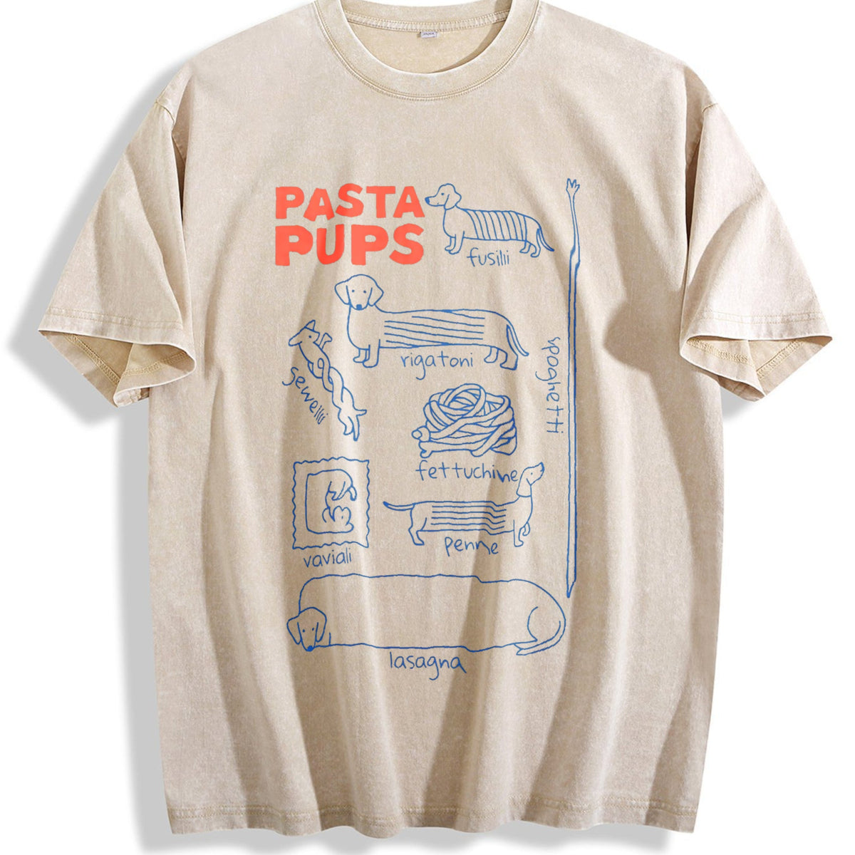 Pasta Pups Vintage Washed T-Shirt product image 1