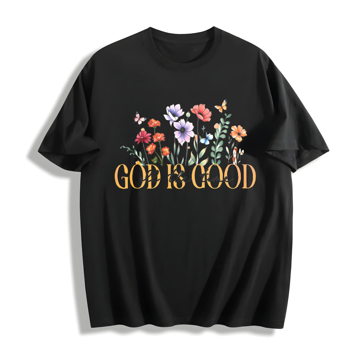 Summer God Is Good Floral Cotton T-Shirt product image 1