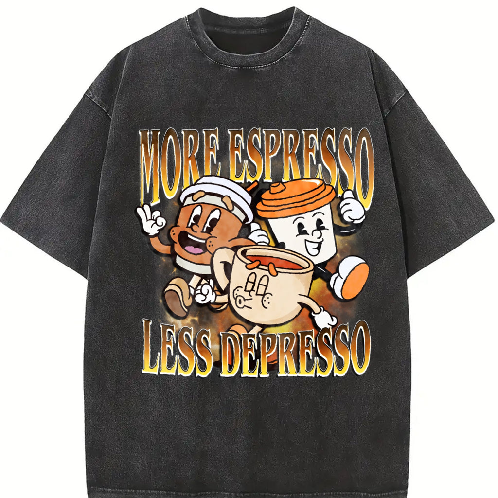 More Espresso Less Depresso Vintage Washed T-Shirt product image 2