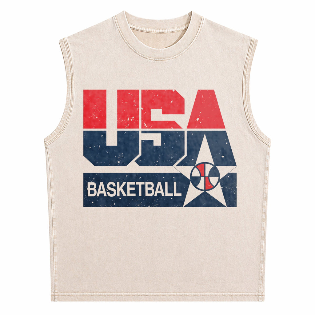 Summer USA Basketball Men's Washed Tank Top