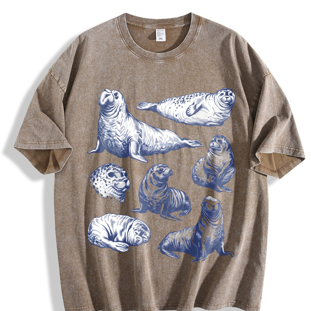 Seal 90s Tattoo Vintage Washed T-Shirt product image 3