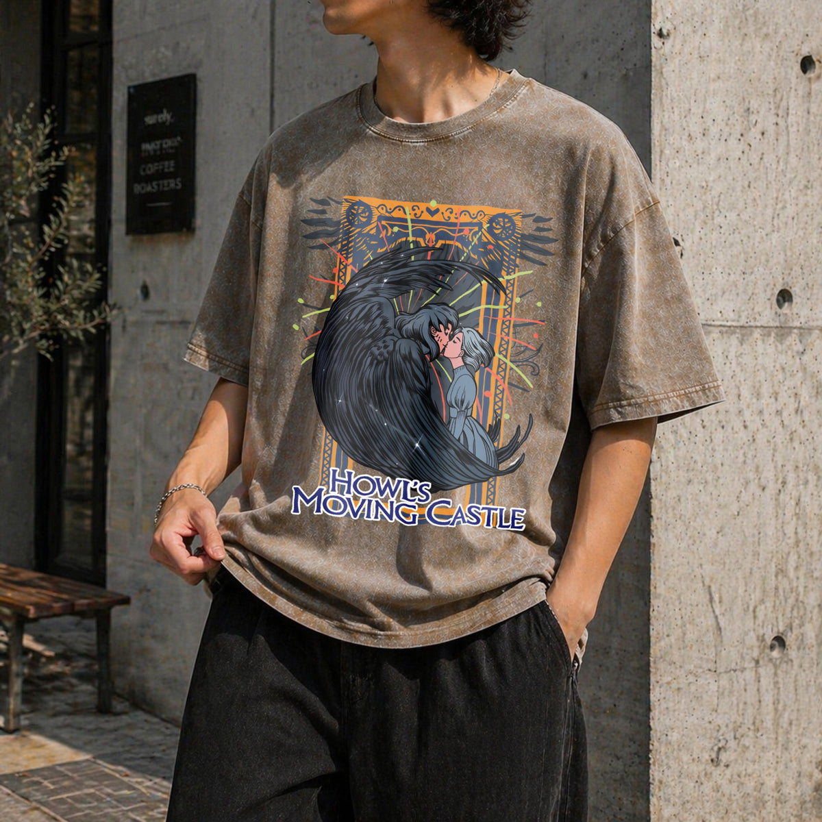 Howl's Moving Castle Vintage Washed T-Shirt product image 3
