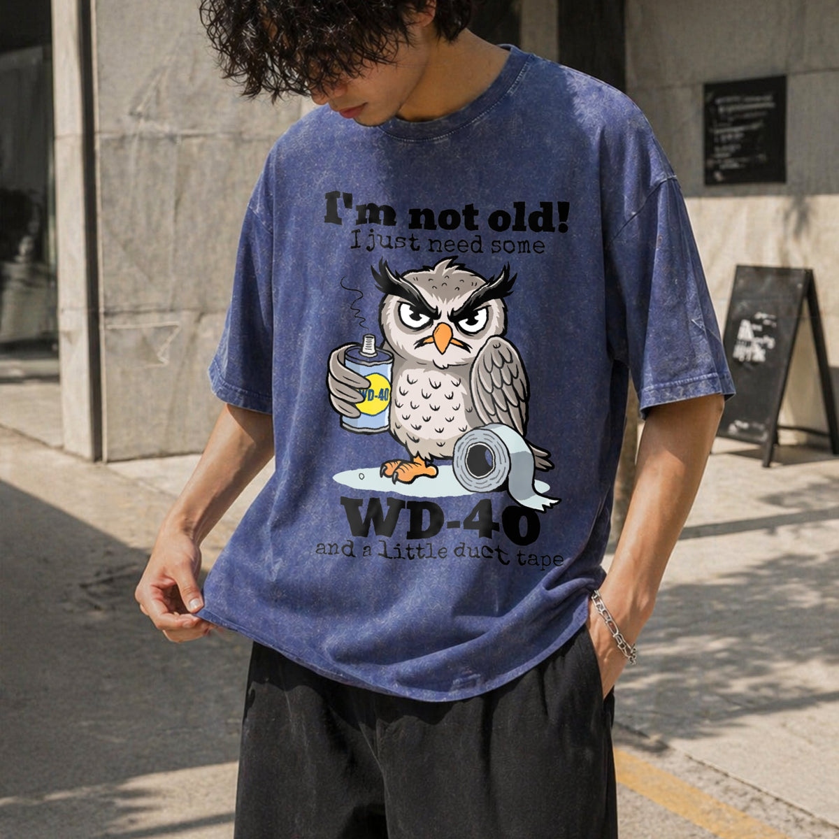 Owl I'm Not Old I Just Need Some Vintage Washed T-Shirt product image 8