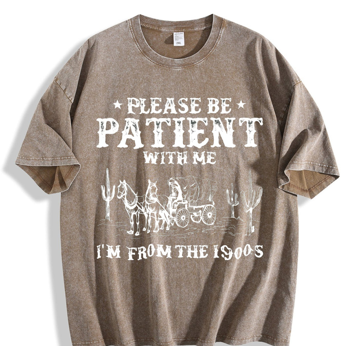 Please Be Patient I'm from the 1900s Vintage Washed T-Shirt product image 3
