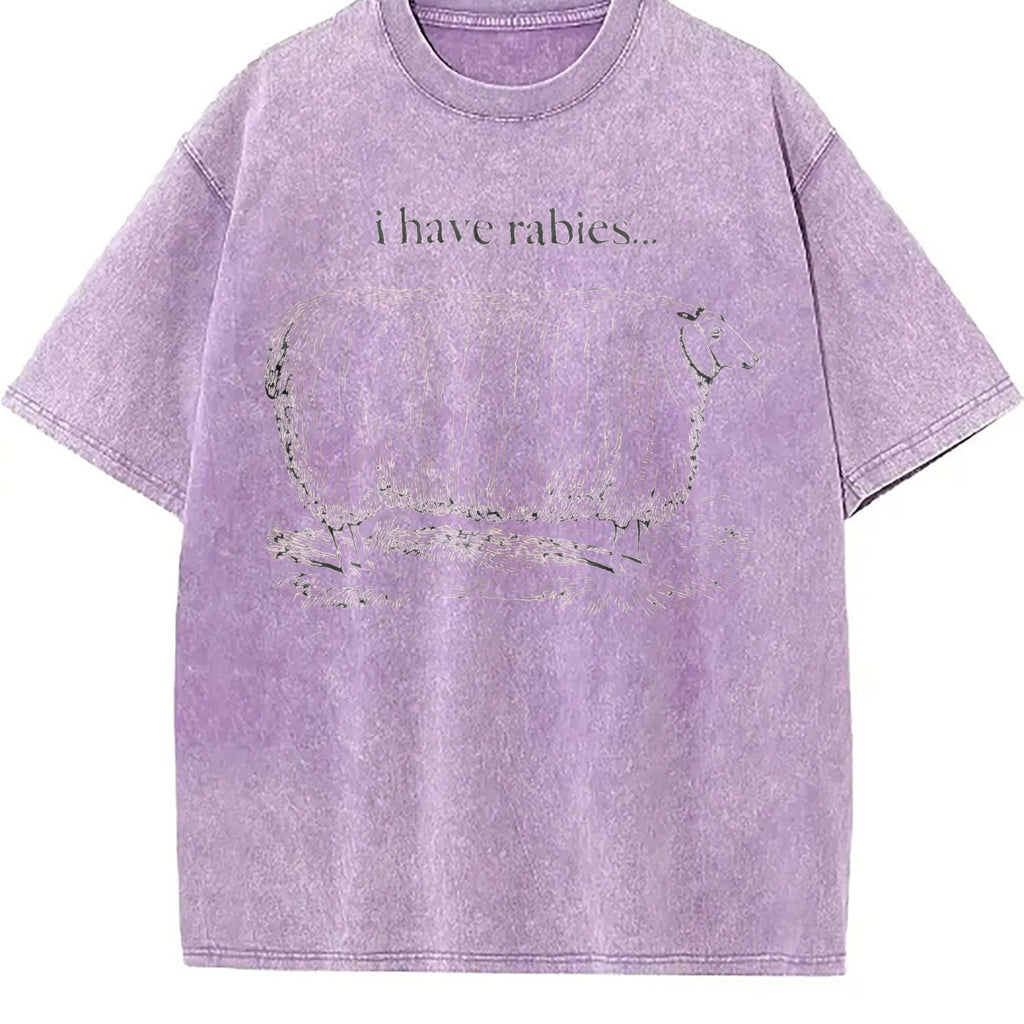 I Have Rabies 90s Vintage Washed T-Shirt product image 6