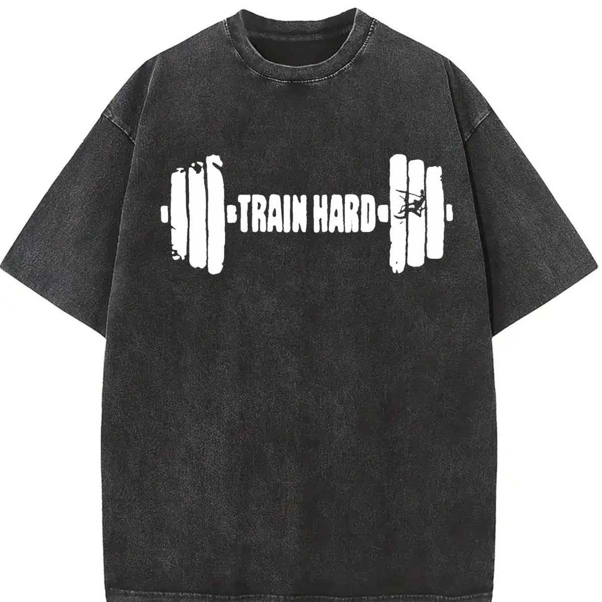 100 Black - Gym With Dumbbell & Geometric Vintage Washed product image 2