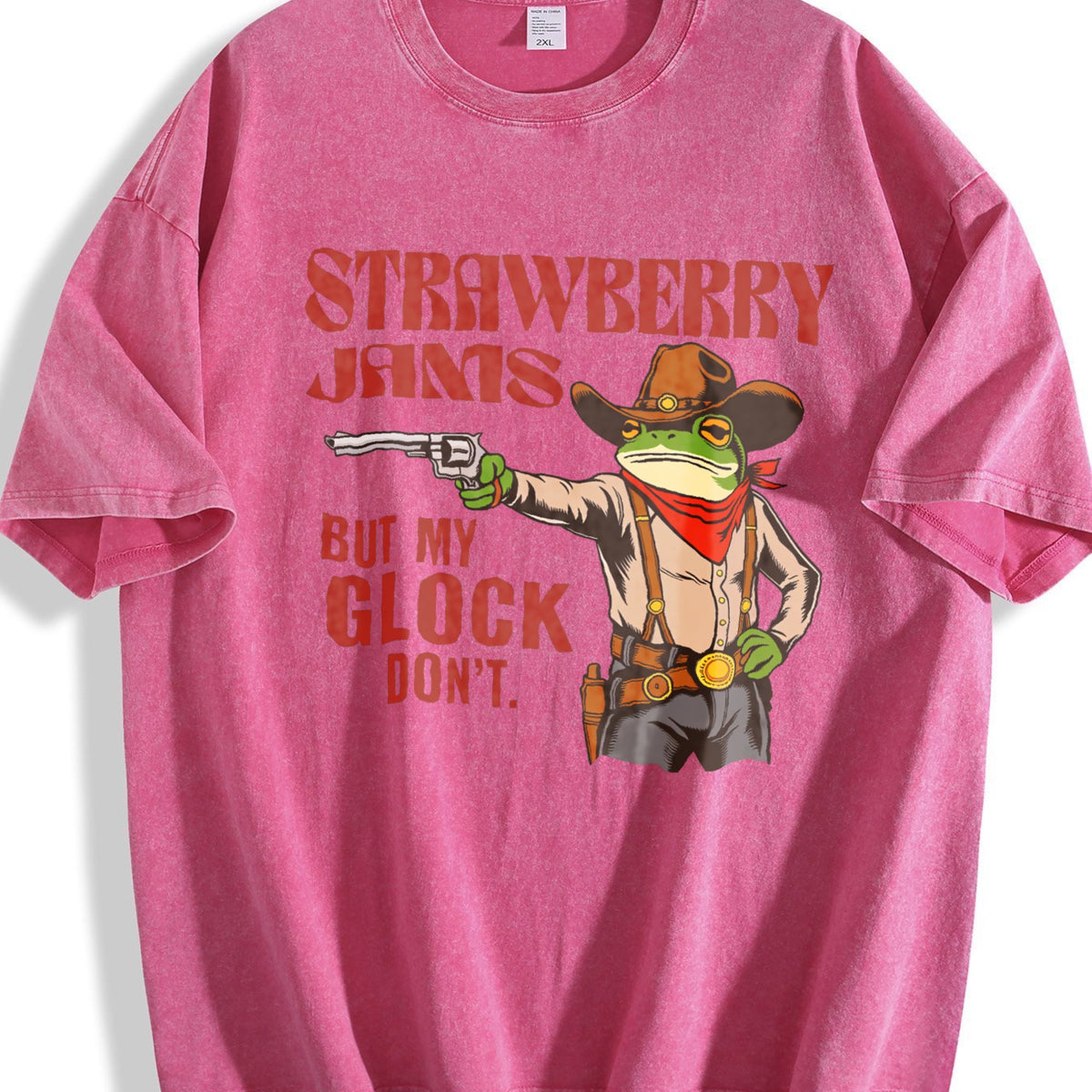 Strawberry Jams But My Glock Don't Funny Frog Meme Vintage product image 5