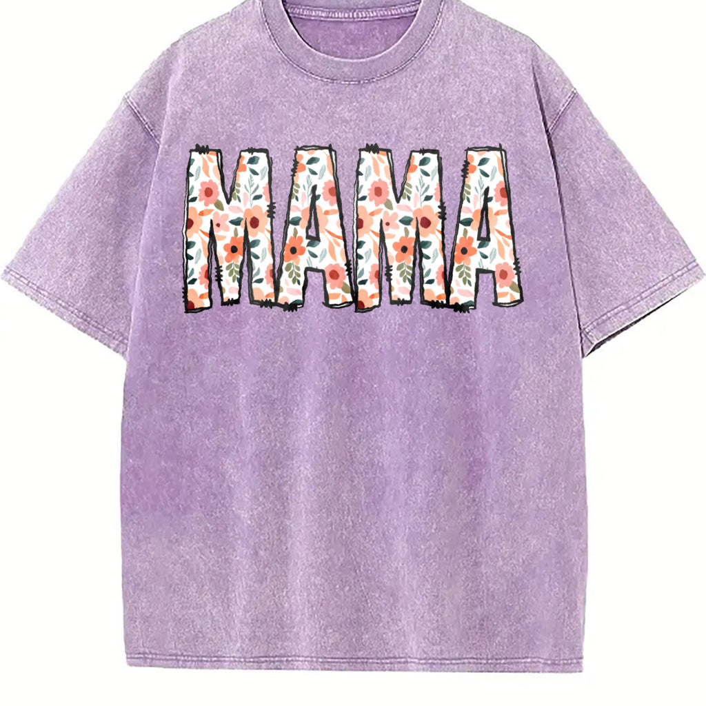 Luokeren Floral Mama - Lavender Vintage Washed T-Shirt product image 6