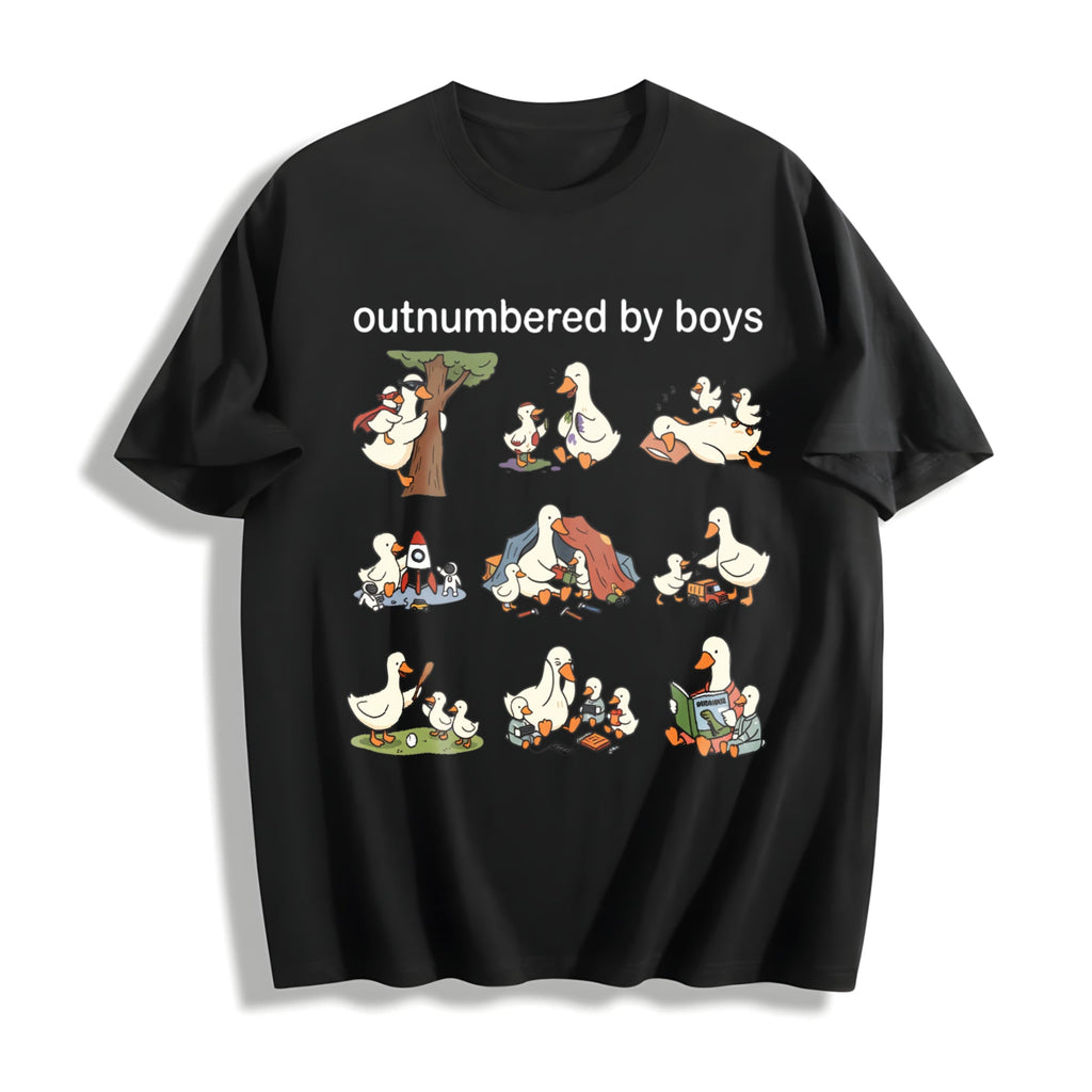 Outnumbered By Boys Goose Cotton T-Shirt product image 1