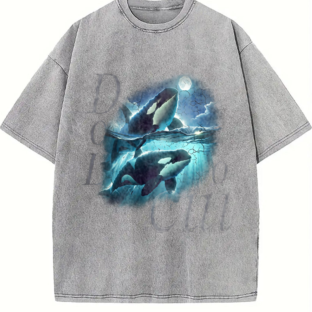 Two Orca Moon Vintage Washed T-Shirt product image 5