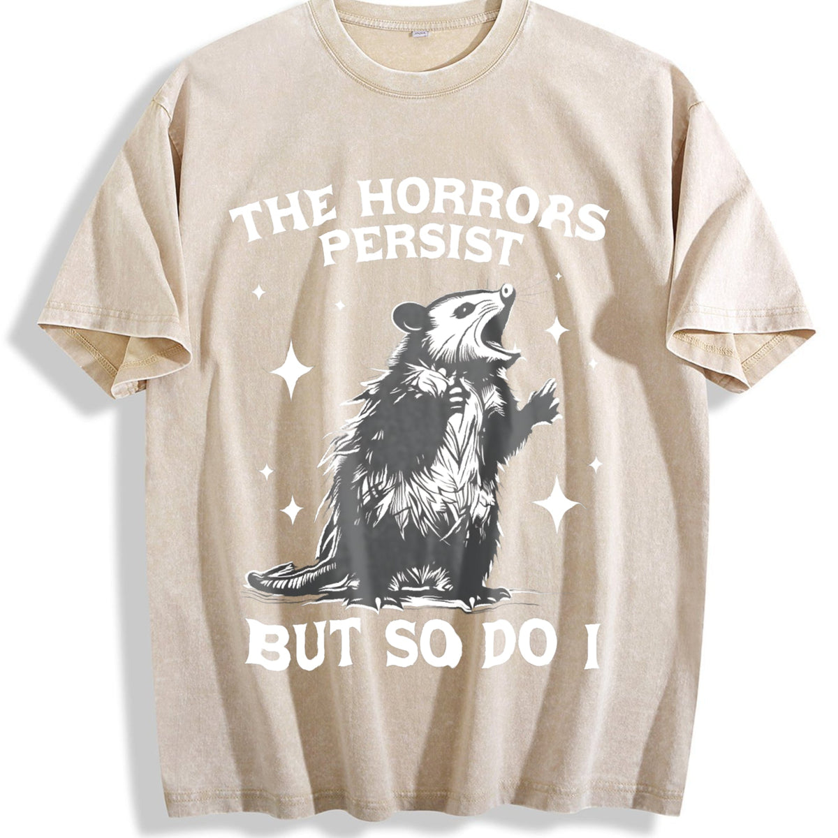 Horrors Persist But So Do I Possum Meme Vintage Washed product image 1