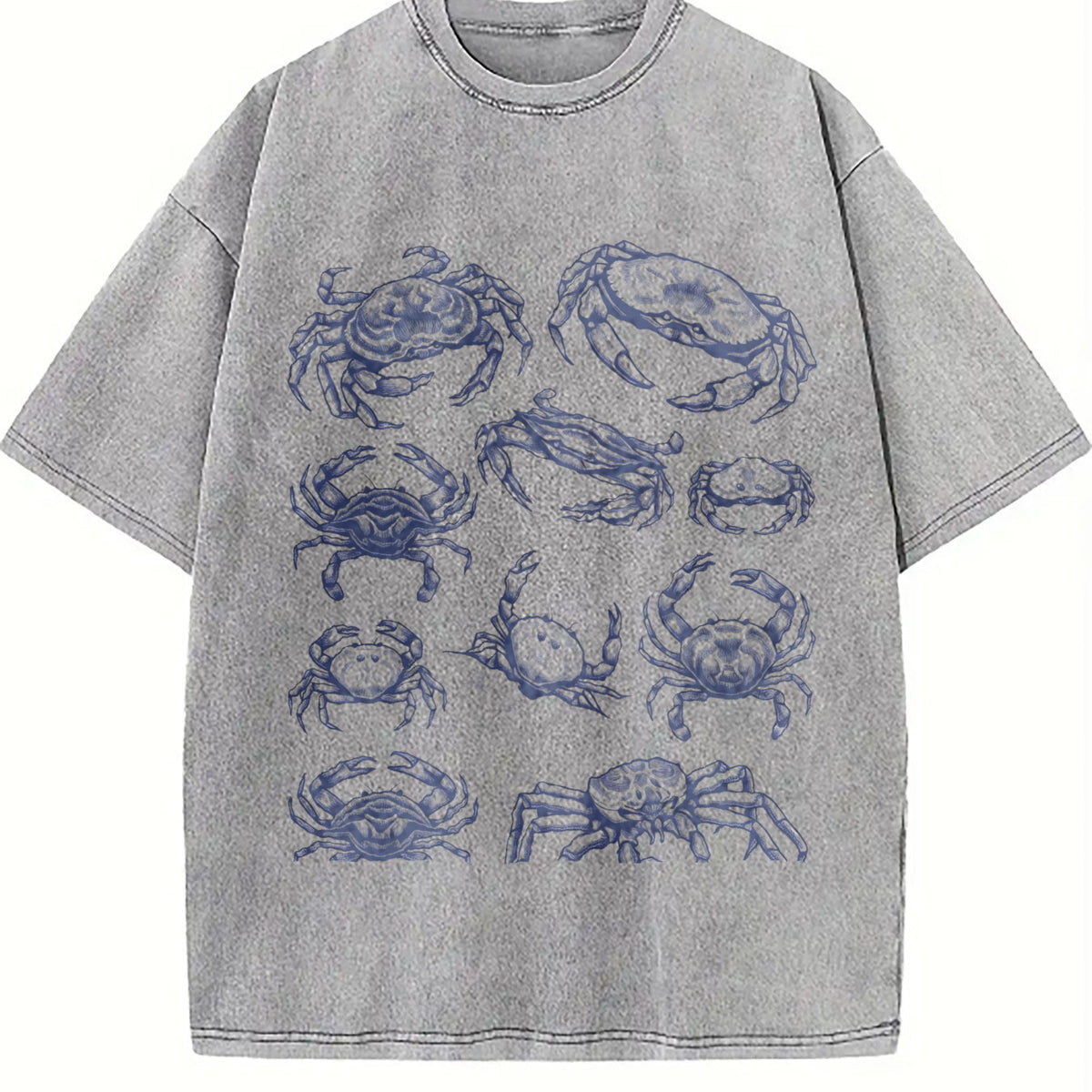 Crab 90s Tattoo Vintage Washed T-Shirt product image 5