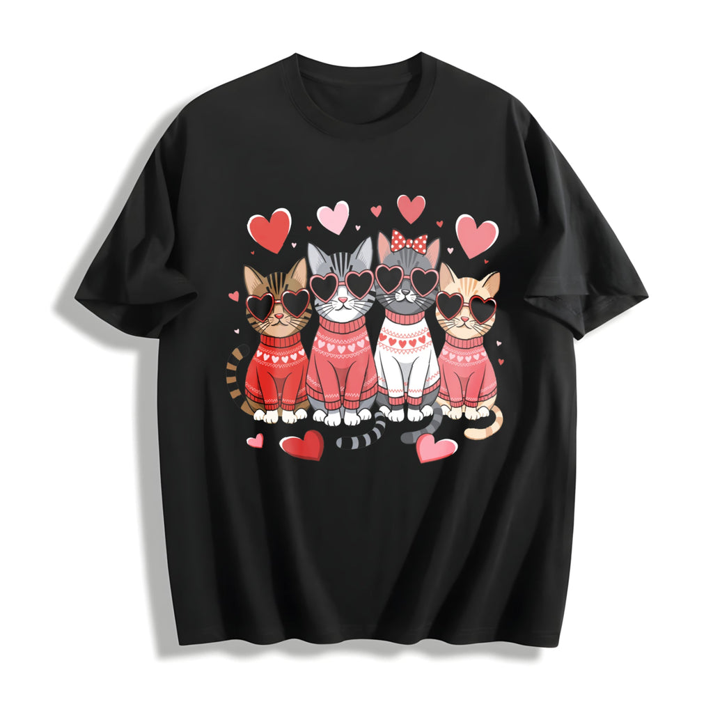 Valentine's Day : Winter A Cat With Heart-shaped Glasses product image 1