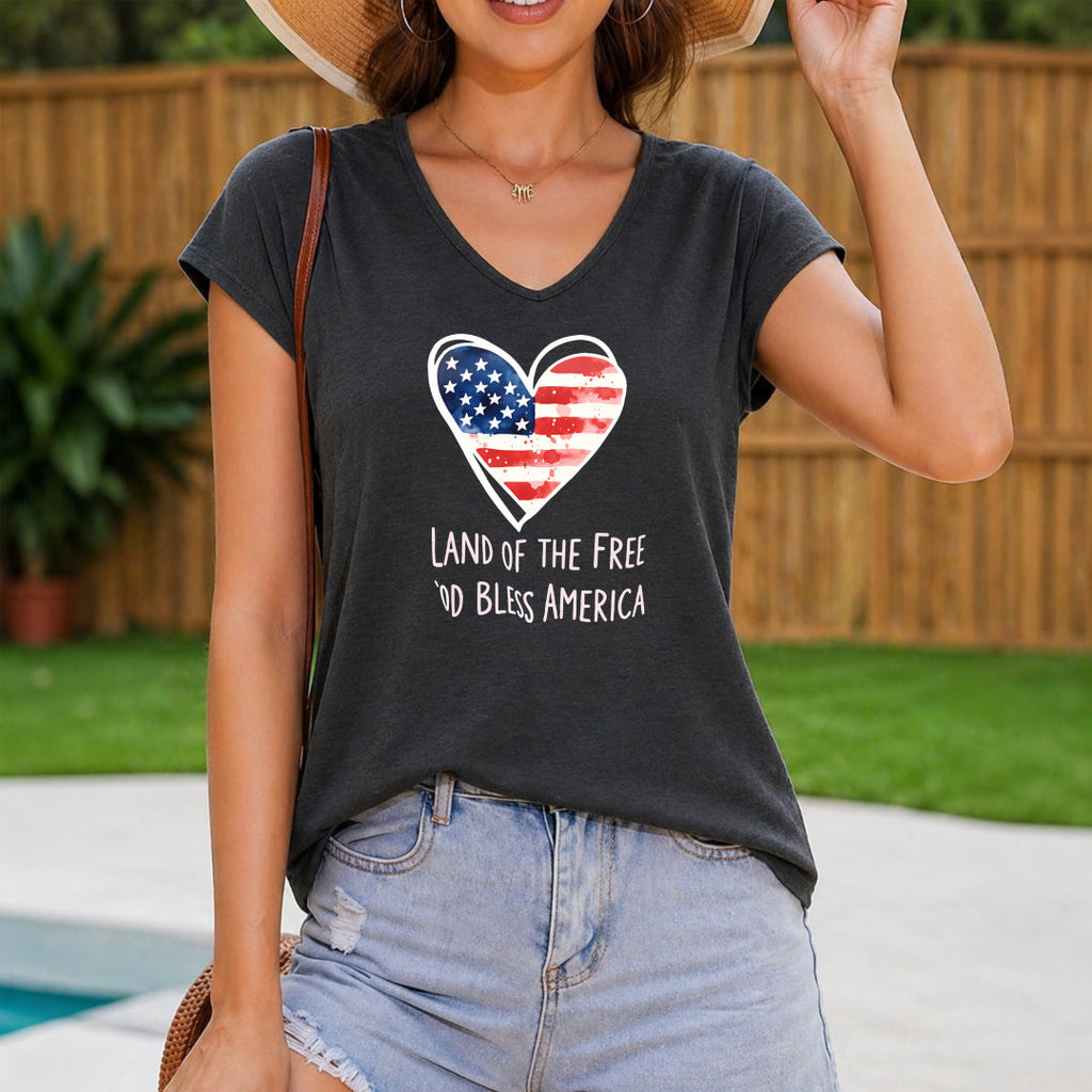 And Artistic Patterned Women's V-Neck Tank Top
