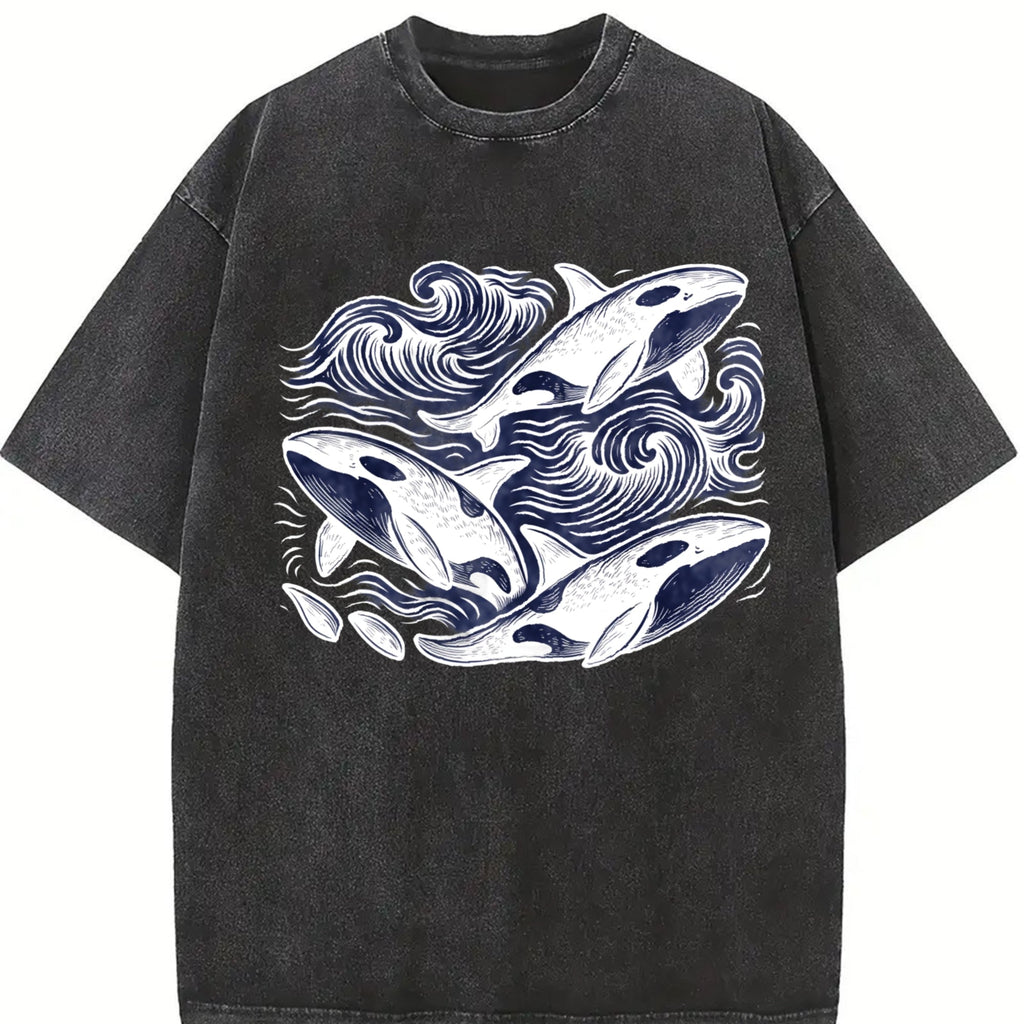 Orcas Ocean 90s Vintage Washed T-Shirt product image 2