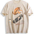 Skateboarding Cat Vintage Washed T-Shirt product image 1