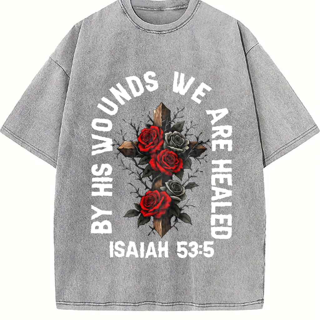 Saved By Grace Christian Vintage Washed T-Shirt product image 4