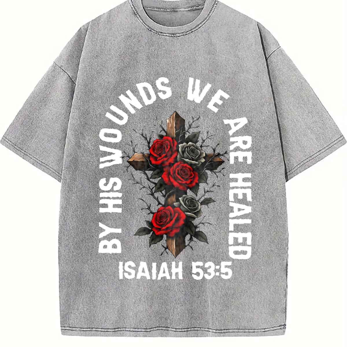Saved By Grace Christian Vintage Washed T-Shirt product image 4