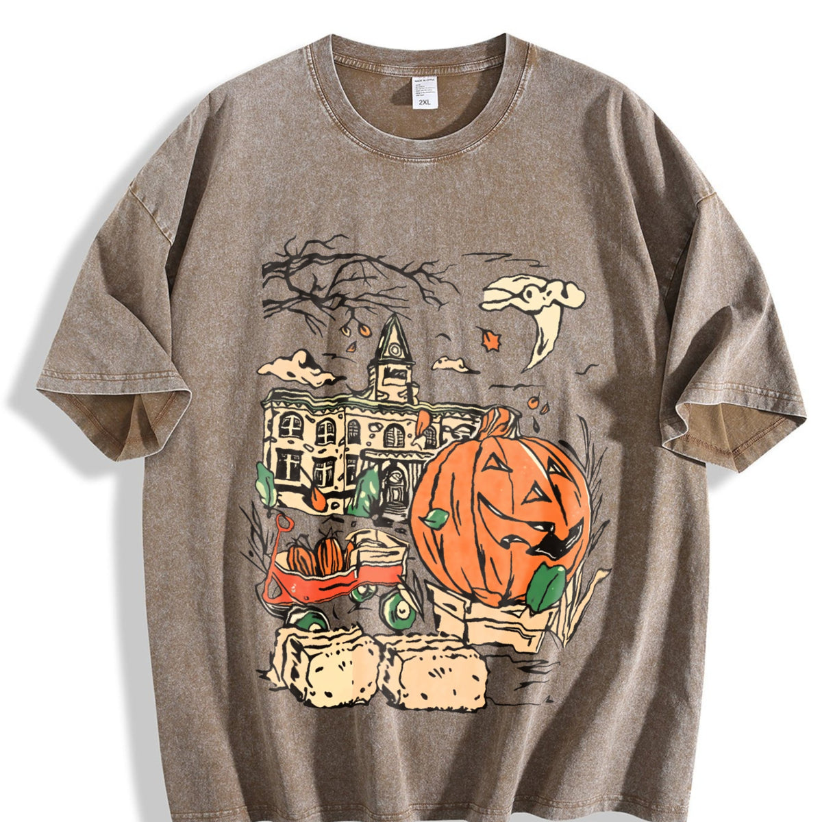 Halloweentown Est 1998 Back And Front Vintage Washed T-Shirt product image 3