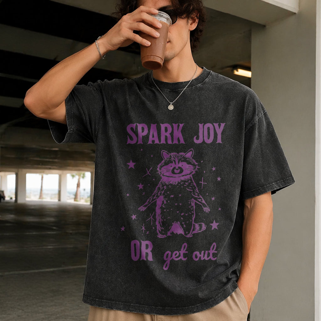 Spark Joy Or Get Out Vintage Washed T-Shirt product image 2