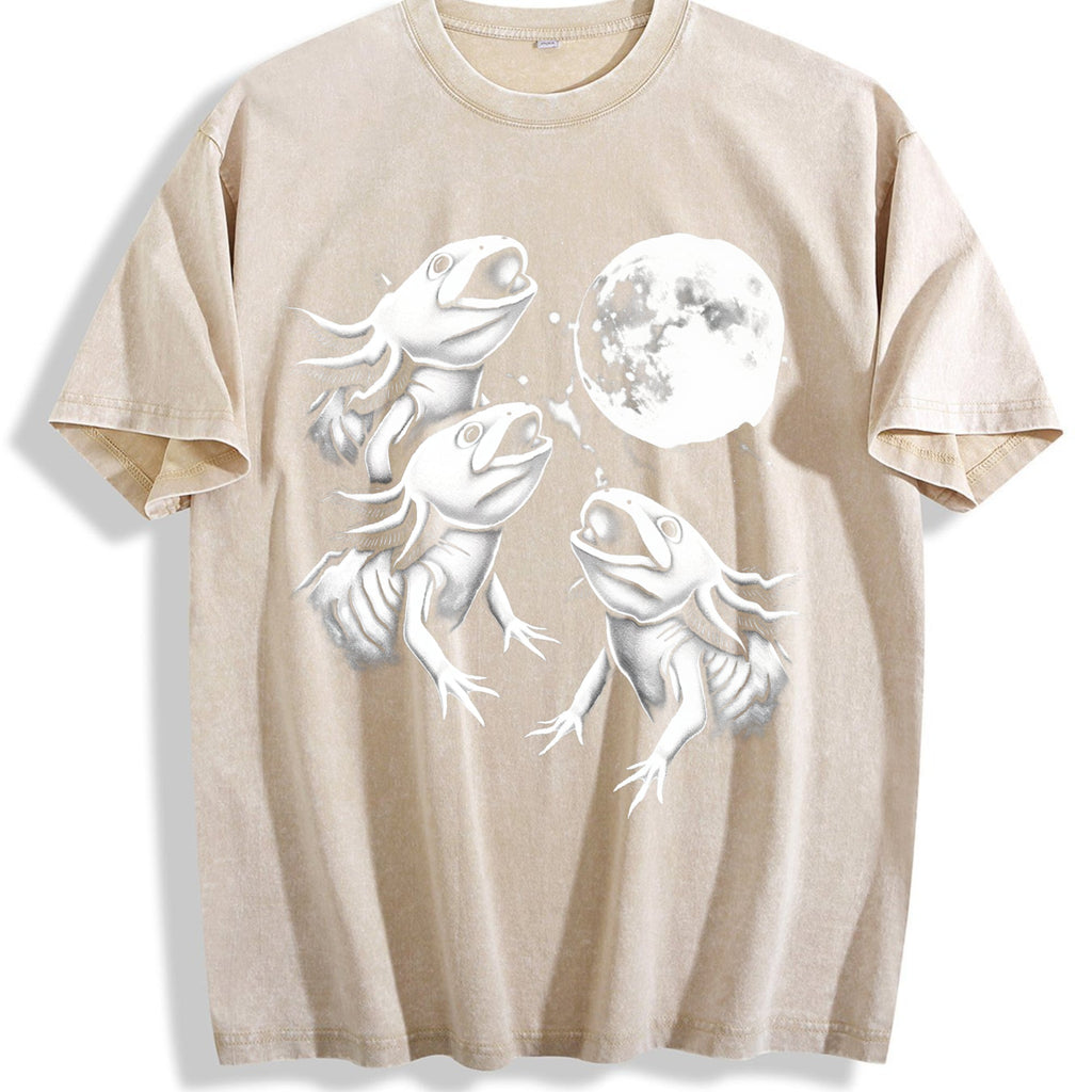 Axolotl Moon Vintage Washed T-Shirt product image 1