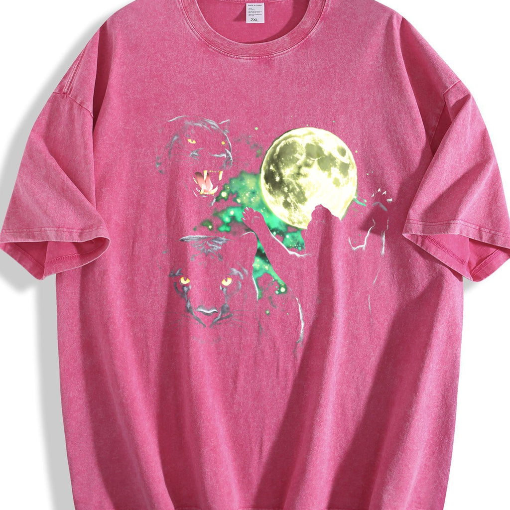 Black Panther Moon Vintage Washed T-Shirt product image 7