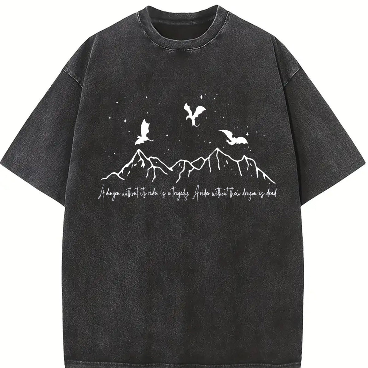 Dragon Without Its Rider Is A Tragedy Vintage Washed T-Shirt product image 2