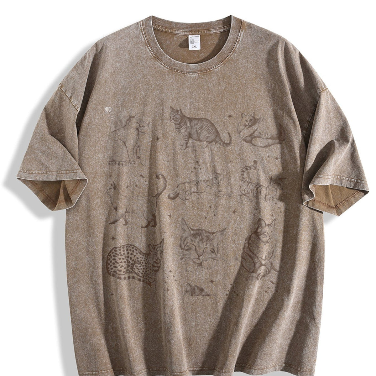 Cats 90s Vintage Washed T-Shirt product image 3