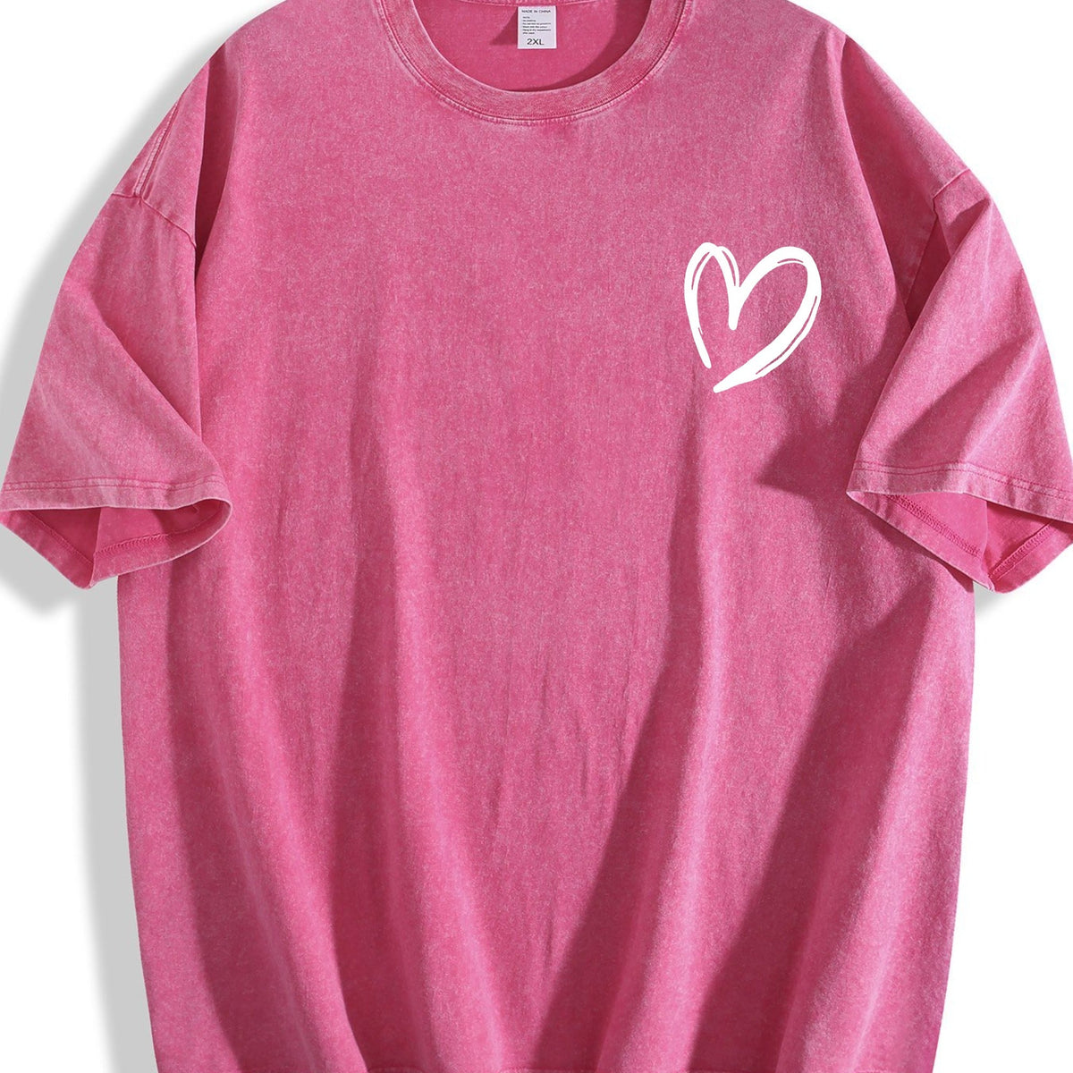 Minimal Outline Heart Vintage Washed T-Shirt product image 5