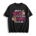 Funny Coffee & Faith - & Jesus Pink On Black Cotton T-Shirt product image 1