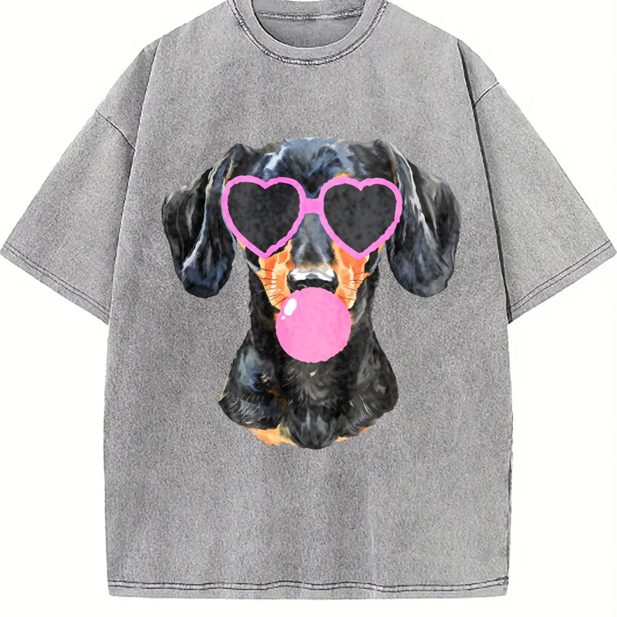 Dachshund Mama Blowing Bubble Vintage Washed T-Shirt product image 4