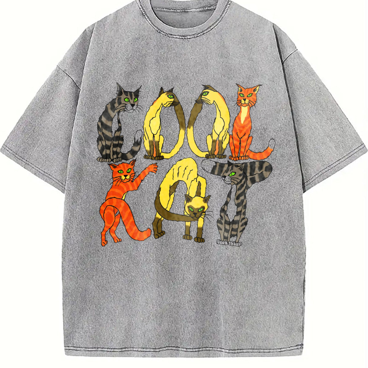 Cool Cat Vintage Washed T-Shirt product image 5