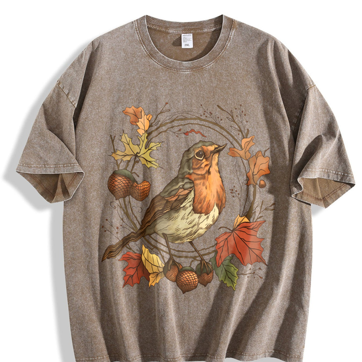 Autumn Bird Vintage Washed T-Shirt product image 3