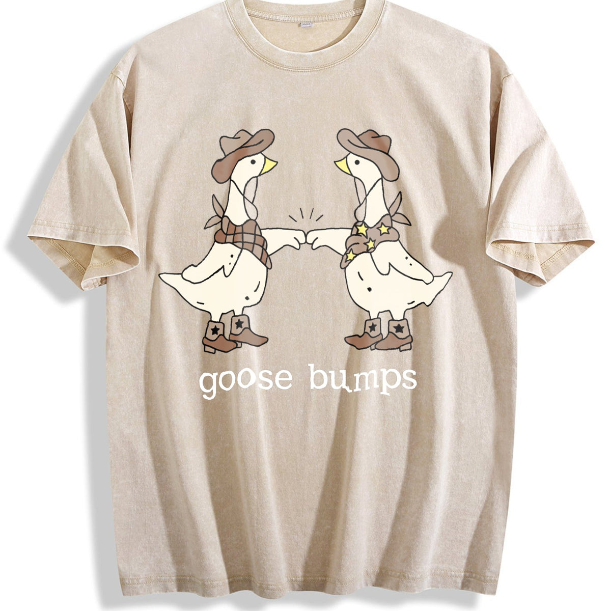 Goose Bumps Western Silly Funny Lover Vintage Washed T-Shirt product image 1