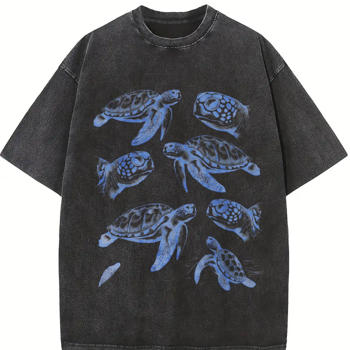 Sea Turtle 90s Tattoo Vintage Washed T-Shirt product image 2