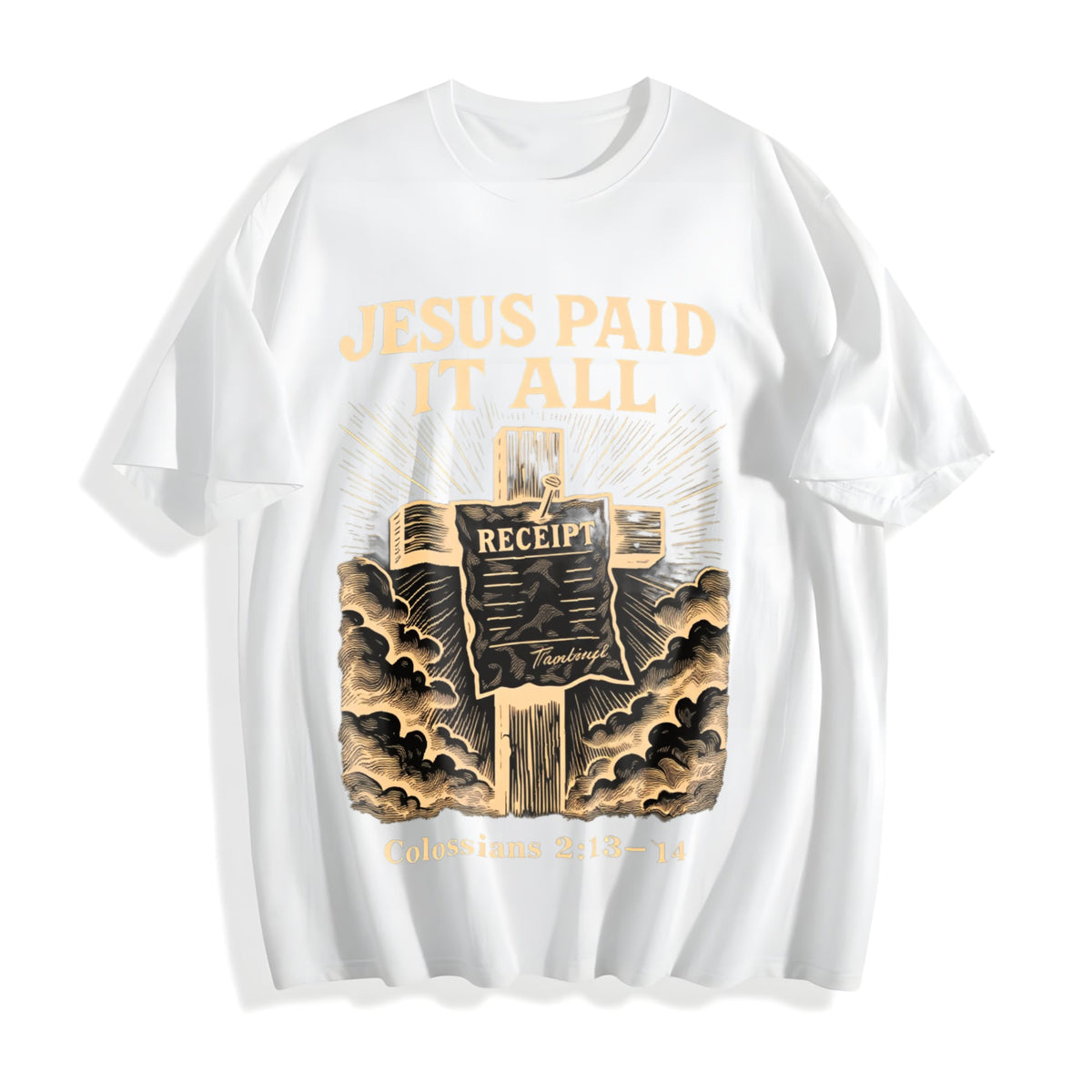230 'jesus Paid It All' Letter & Cross Christian Cotton product image 2