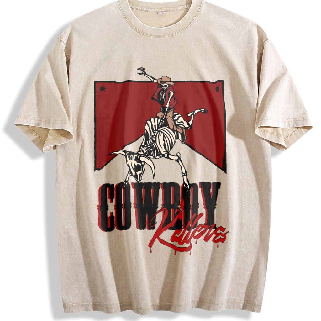 Cowboy Lovers Rodeo Vintage Washed T-Shirt product image 1